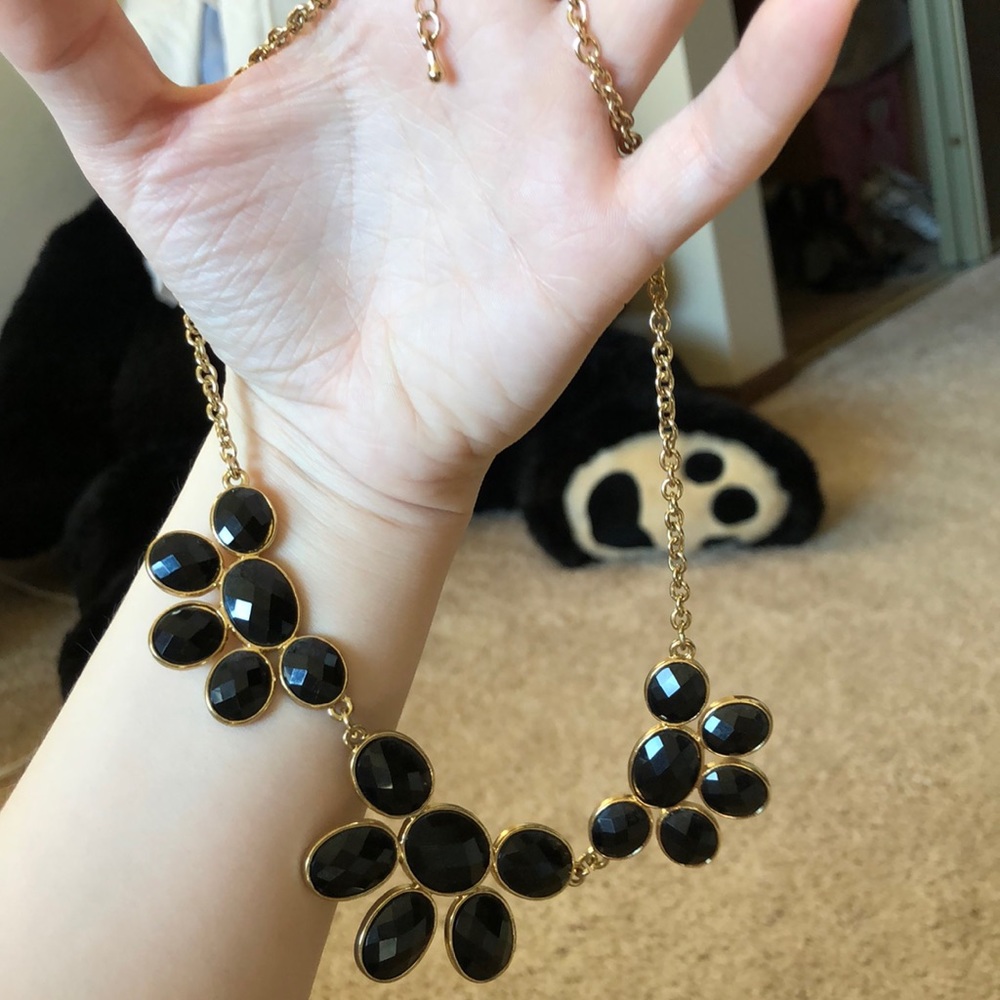 Black and Gold Statement Necklace